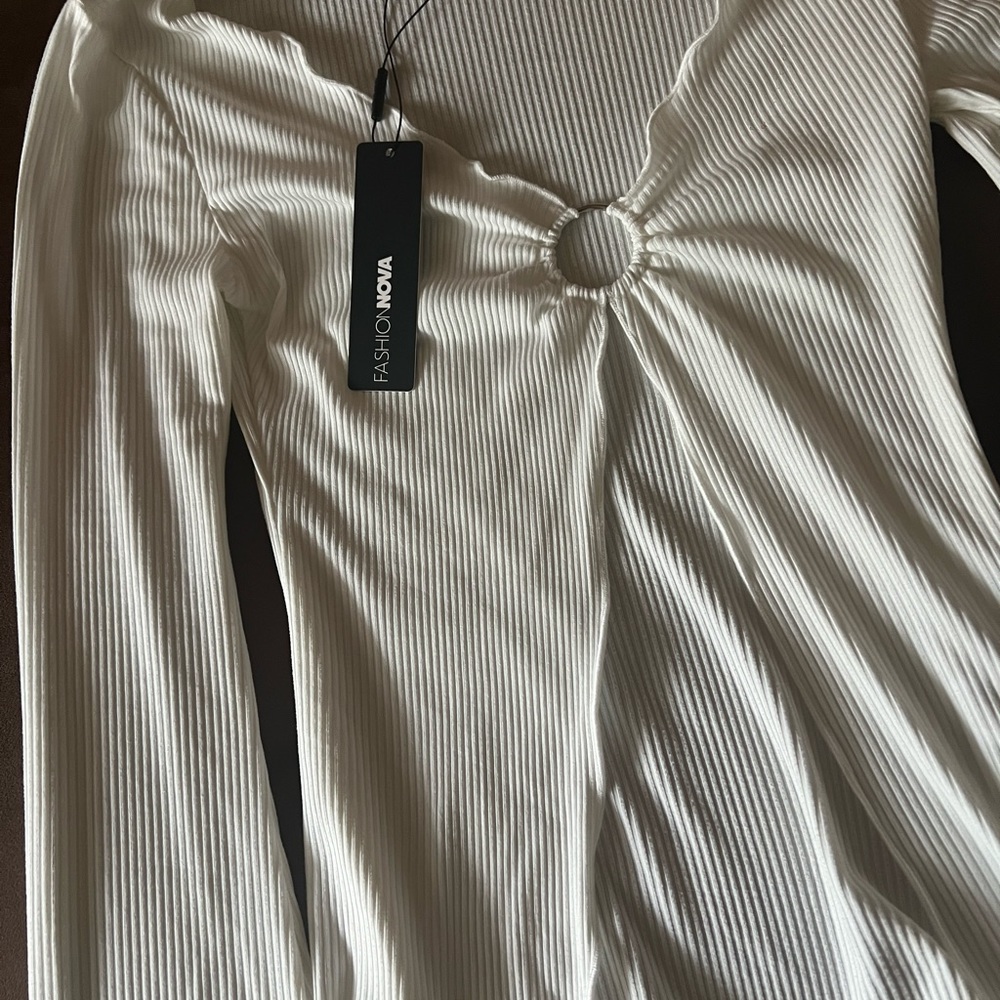 Melanie Ribbed Top-Ivory